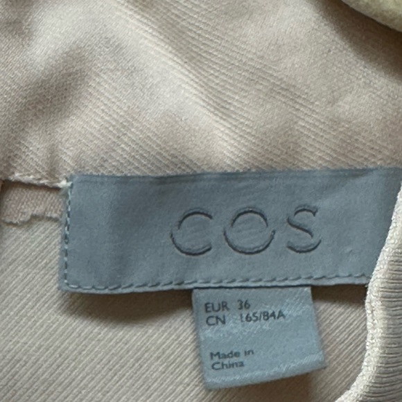 COS Collection of Style Minimalist Oversized Mock Neck Dress – Blush Beige - Picture 3 of 6